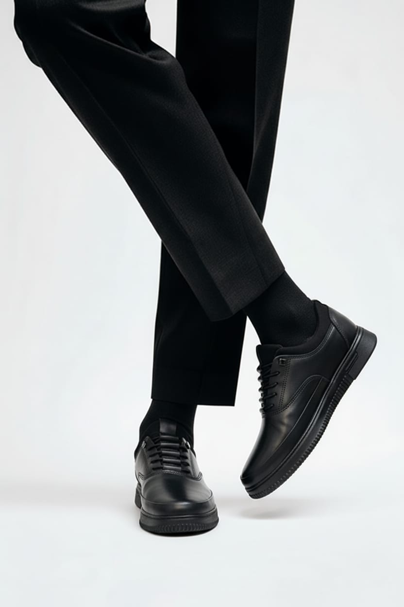 ATLAS FLEX Hakiki Deri Erkek Günlük Ayakkabı – Kaydırmaz Kauçuk Taban, Akıllı Bağcık