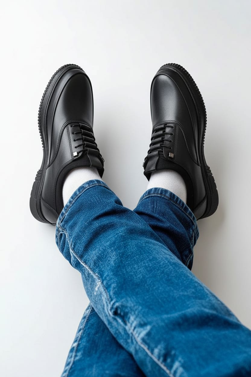 ATLAS FLEX Hakiki Deri Erkek Günlük Ayakkabı – Kaydırmaz Kauçuk Taban, Akıllı Bağcık