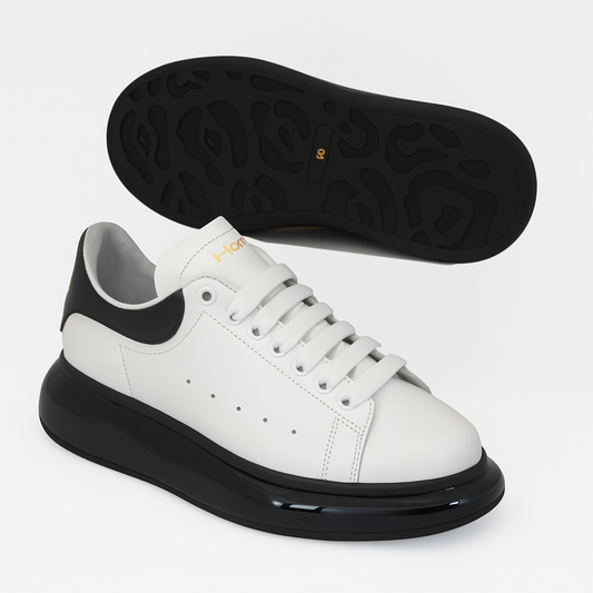 HON'S CITY CORE Erkek Spor Ayakkabı – Hakiki Deri, Air Taban, Bağcıklı, Günlük Kullanım için Rahat ve Şık Sneaker