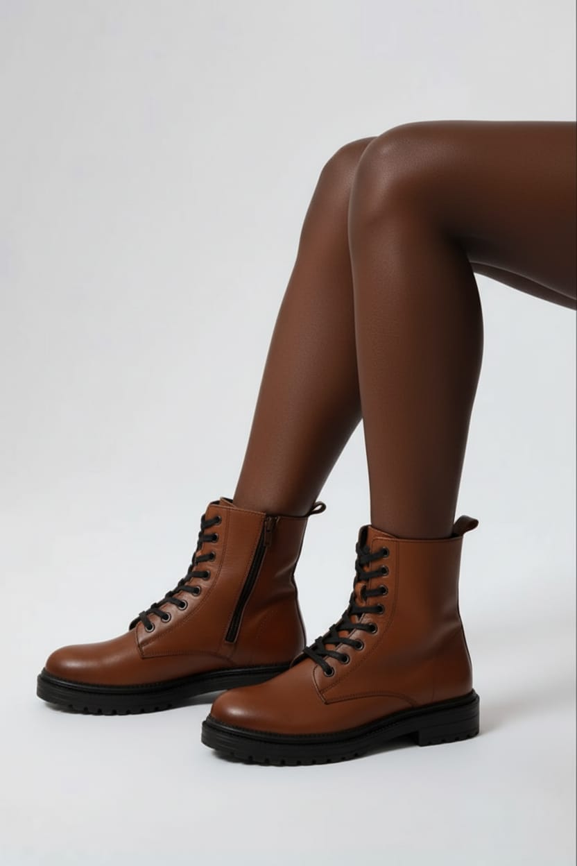 HON’S RAVEN Hakiki Deri Kadın Bot | Fermuarlı, Kaymaz Taban