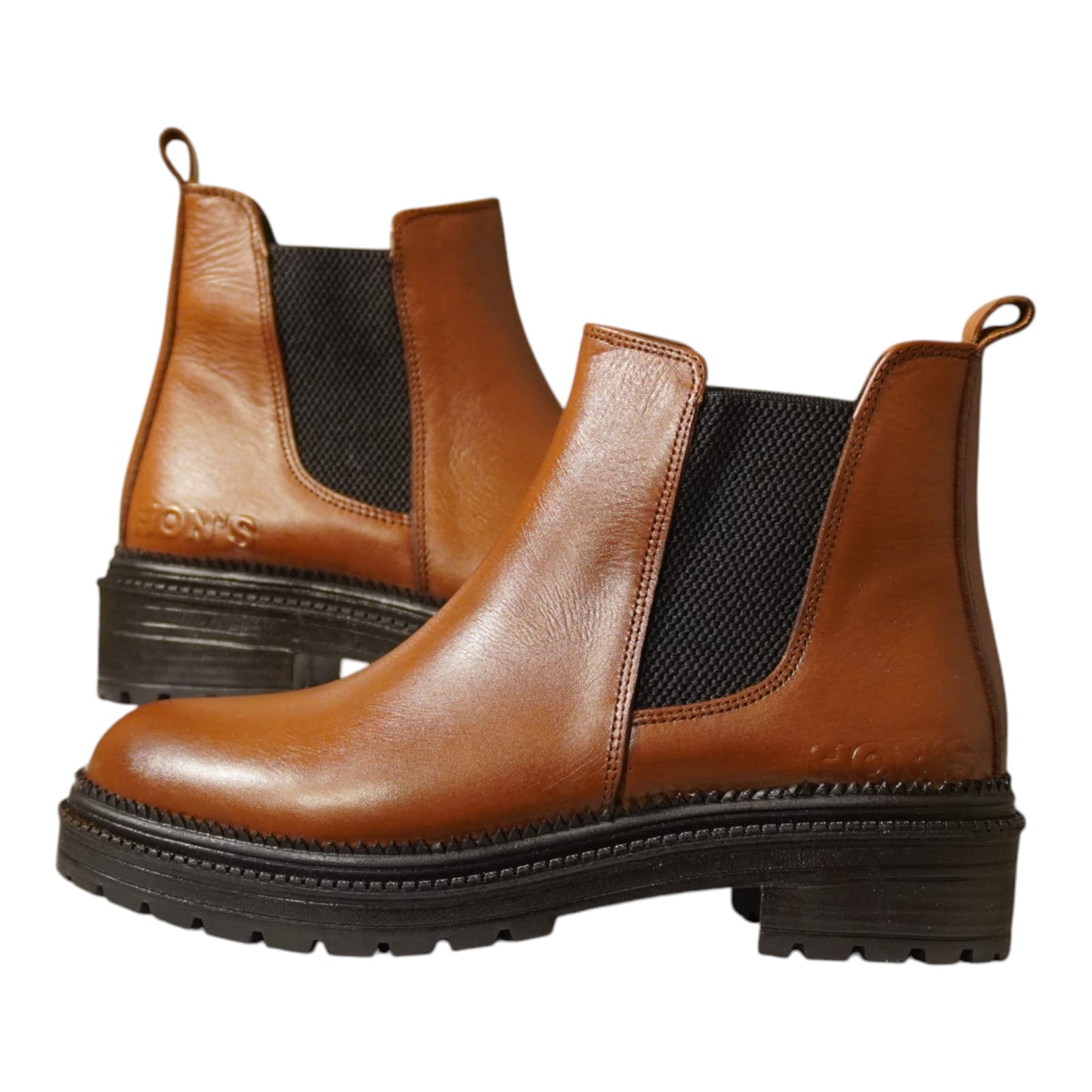 HON’S Hakiki Deri Kadın Chelsea Bot – Kaydırmaz Kalın Taban,