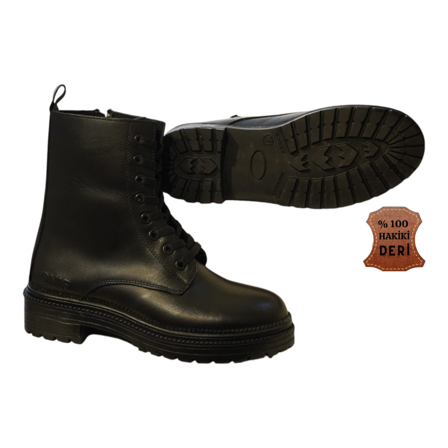HON’S RAVEN Hakiki Deri Kadın Bot | Fermuarlı, Kaymaz Taban