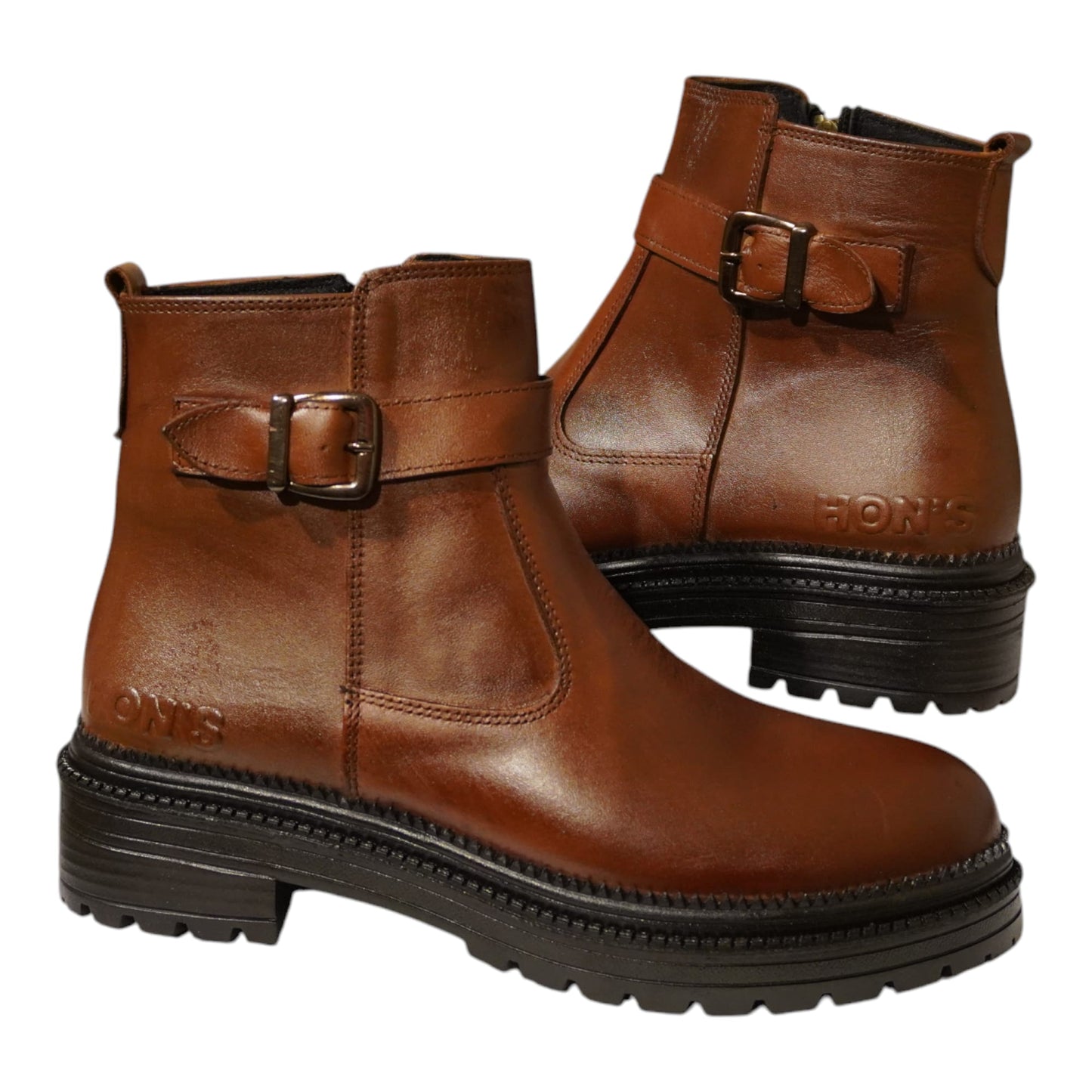 HON’S RIVA Hakiki Dana Derisi Kadın Bot – Su Geçirmez, Kaydırmaz Kauçuk Taban, Tokalı Model