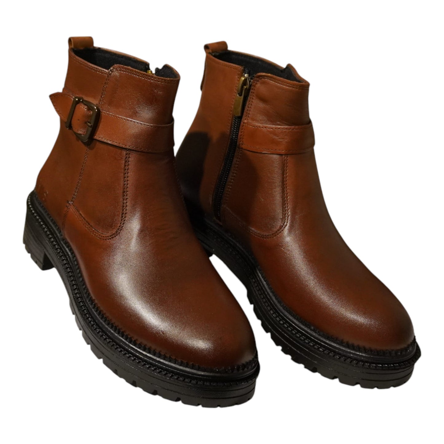 HON’S RIVA Hakiki Dana Derisi Kadın Bot – Su Geçirmez, Kaydırmaz Kauçuk Taban, Tokalı Model