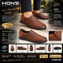 Hon's Comfort – Bağcıksız Hakiki Deri Erkek Ayakkabısı (Kaymaz Kauçuk Poli Taban)