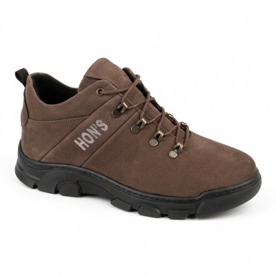 HON’S TERRA Hakiki Deri Erkek Outdoor Yürüyüş Ayakkabısı Trekking Sneaker  Bağcıklı Kısa Bot